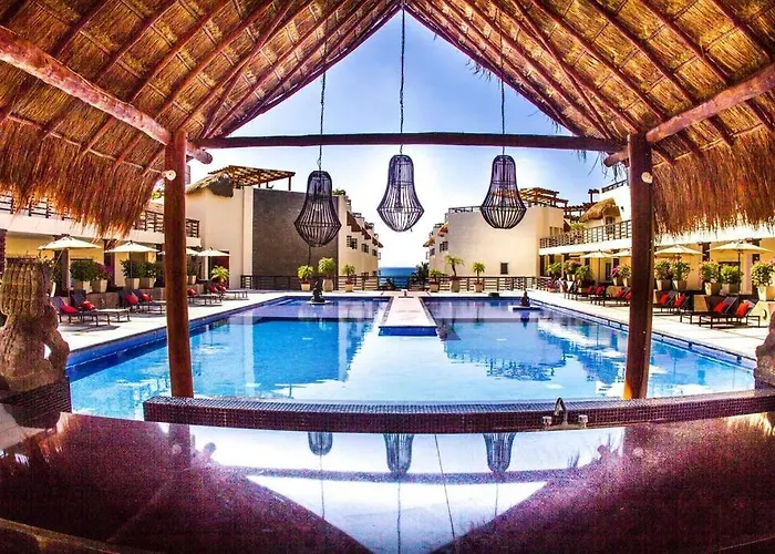 Departamento En Aldea Thai Con Terraza, Vista Al Mar Y Alberca Privada, 8 Personas * Playa del Carmen